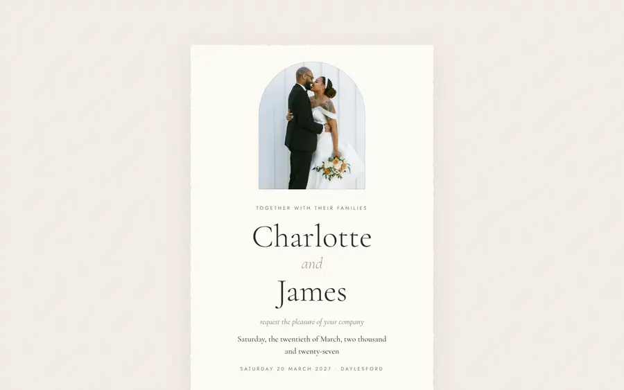 Ivory Vow wedding website template