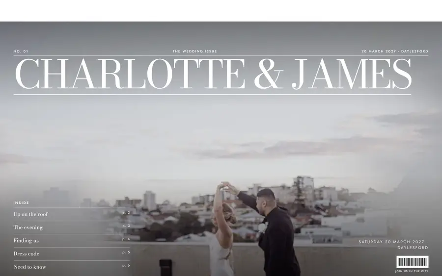 The Edition wedding website template